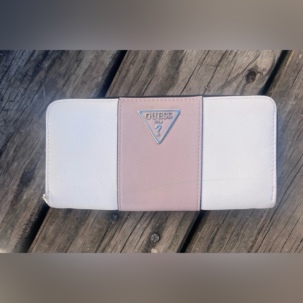 Guess Color Block Noelle Zip Around Wallet Clutch - image 1